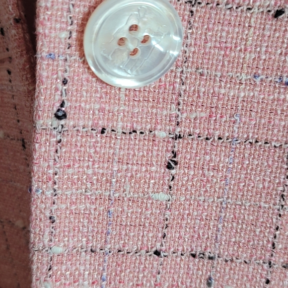 Hadleigh's Barbara Light Pink Tweed Blazer  Size 8 Luxurious Bow Back MSRP $3995 - Picture 10 of 12